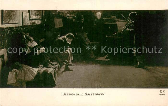 Musikanten Bethoven E.F. Paris – Ansichtskarte