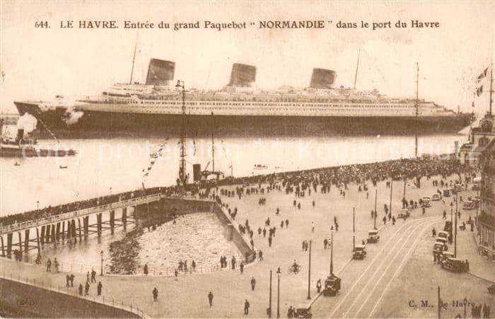 Dampfer Oceanliner Le Havre Normandie – Ansichtskarte