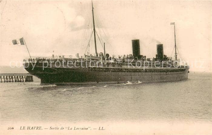 Dampfer Oceanliner Le Havre La Lorraine – Ansichtskarte