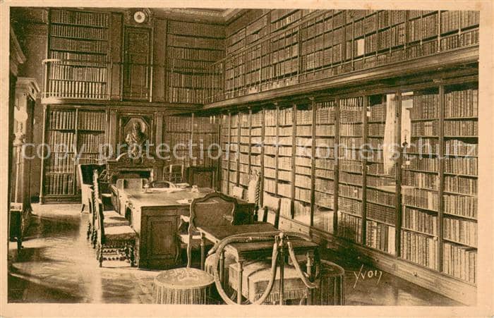 Bibliothek Library Yvon Nr.14 The Library – Ansichtskarte