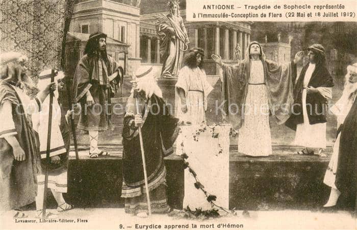Theater Antigone-Eurydice apprend la mort d´Hémon – Ansichtskarte
