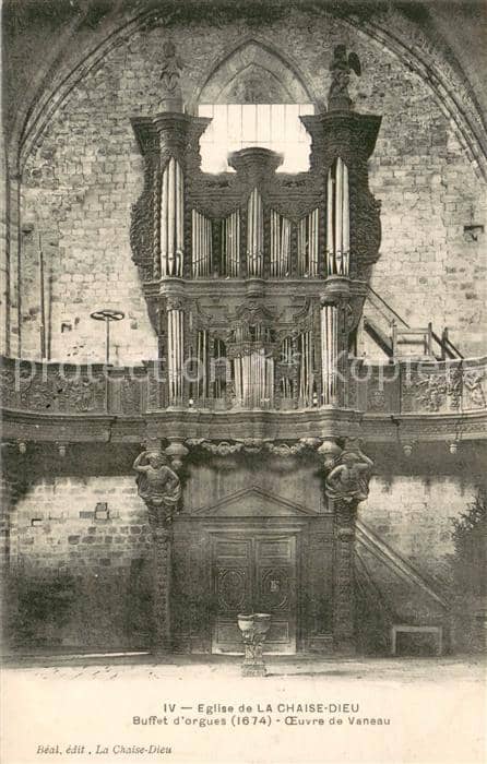 Kirchenorgel Eglise de la Chaise dieu – Ansichtskarte
