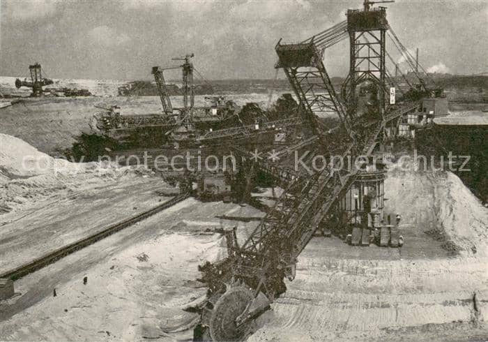 Tagebau Daylight Mining Braunkohle – Ansichtskarte