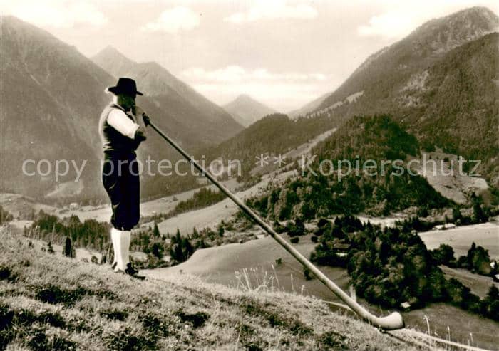 Alphorn Allgaeuer Alpen – Ansichtskarte