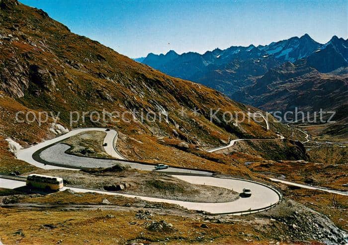 Postbus Nufenen-Pass-Strasse – Ansichtskarte