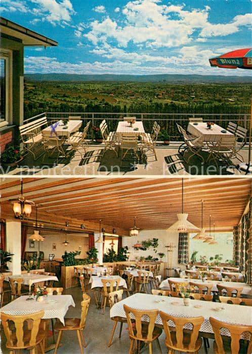 oetlingen  Oetlingen Weil am Rhein Baden BW Gasthaus Dreilaenderblick Terrasse G – Ansichtskarte Weil am Rhein