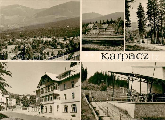 Karpacz Krummhuebel Poland Panorama Berghotel Orlinek Sessellift – بطاقة مصوّرة