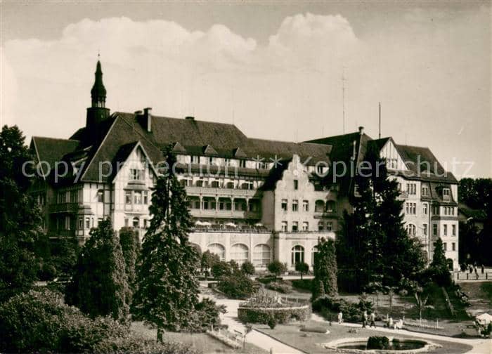 Kudowa-Zdroj Bad Kudowa Niederschlesien Sanatorium Polonia – بطاقة مصوّرة