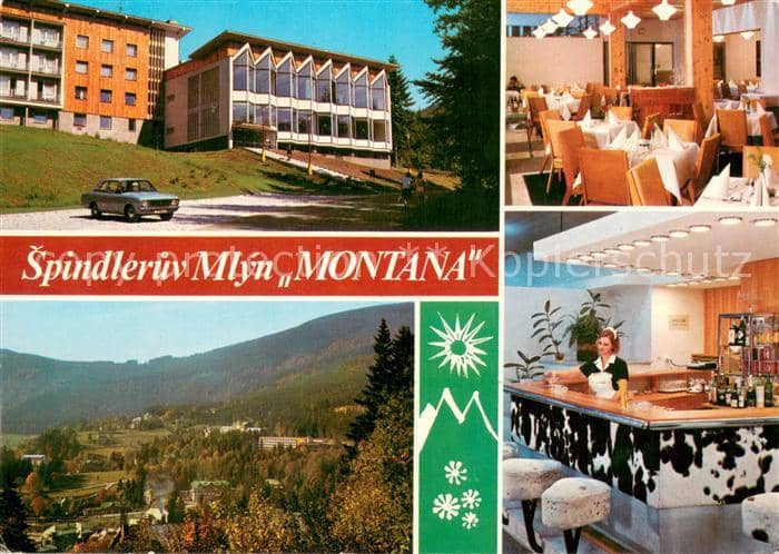 Spindleruv Mlyn Spindlermuehle Interhotel Montana Jidelna Panorama Bar – Καρτ ποστάλ