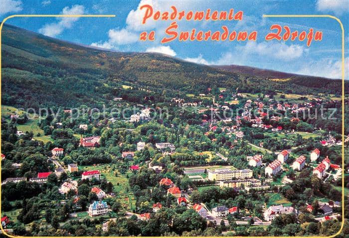 Swieradow Zdroj Bad Flinsberg Fliegeraufnahme – بطاقة مصوّرة