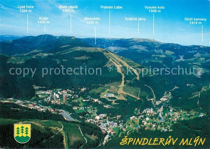 Spindleruv Mlyn Spindlermuehle Panorama Riesengebirge – Καρτ ποστάλ