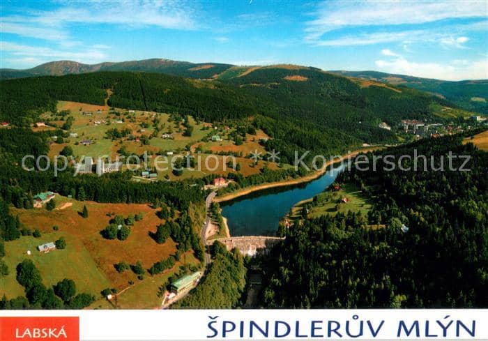 Spindleruv Mlyn Spindlermuehle Labska Fliegeraufnahme – Καρτ ποστάλ