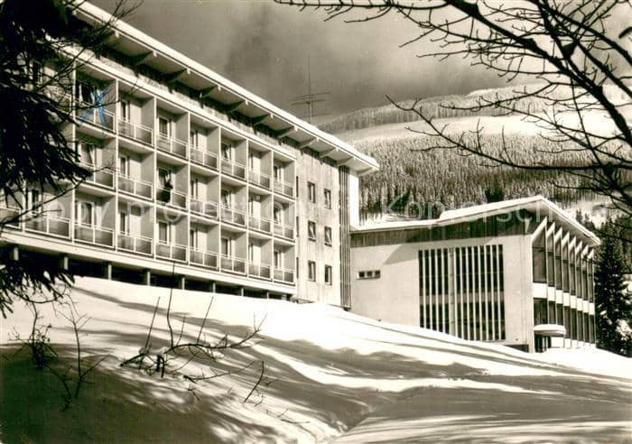 Spindleruv Mlyn Spindlermuehle Interhotel Montana Krkonose Berghotel Winter im R – Καρτ ποστάλ