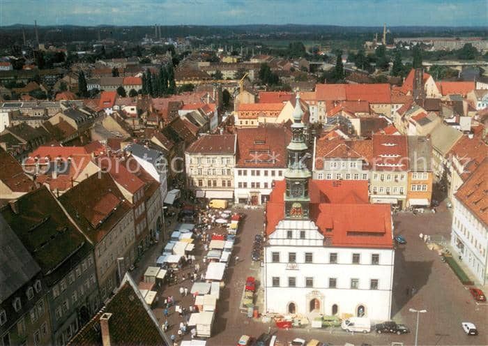 Pirna Elbe Sachsen Marktplatz – Ansichtskarte Pirna