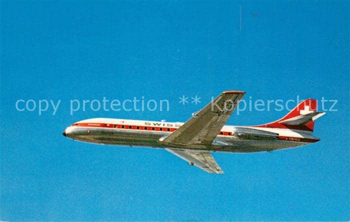 Flugzeuge Zivil Swissair Caravelle – Ansichtskarte