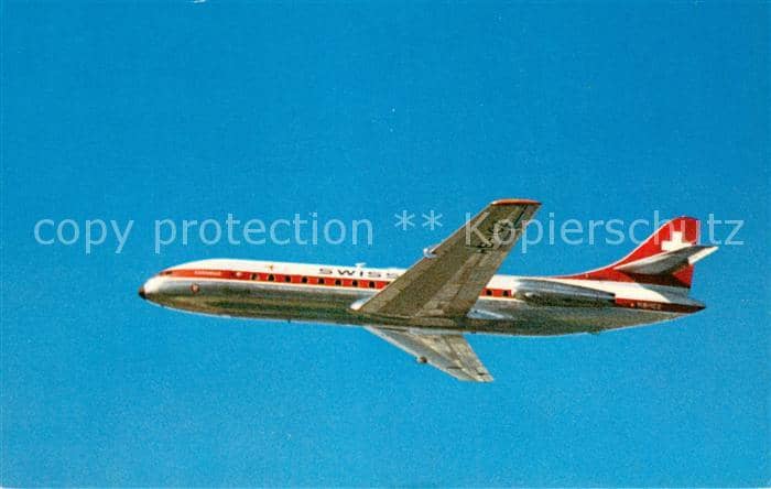 Flugzeuge Zivil Swissair Caravelle – Ansichtskarte