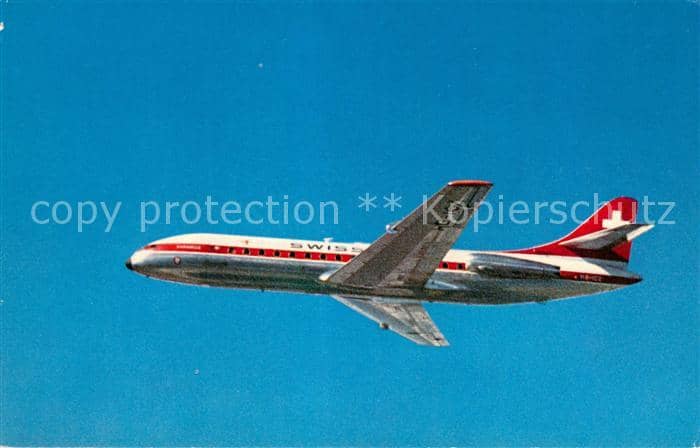 Flugzeuge Zivil Swissair Caravelle – Ansichtskarte