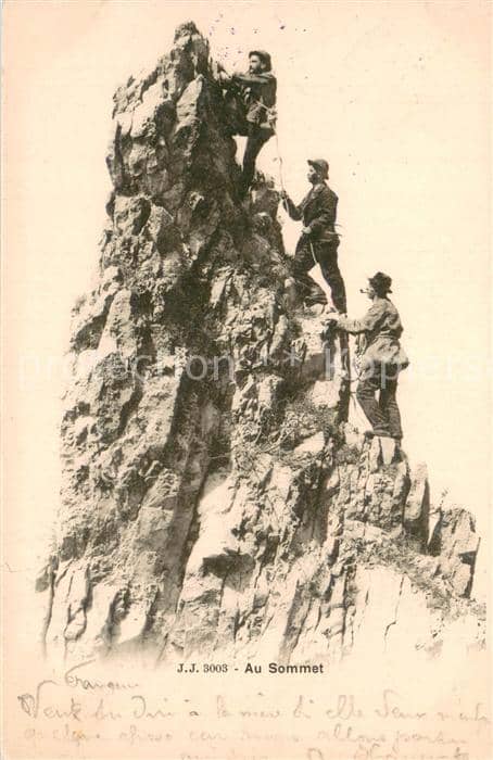 Bergsteigen Klettern J.J.3003 Au Sommet – Ansichtskarte