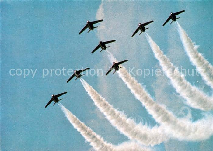Flugzeuge Militaria Fliegerstafel Kunstflug – Ansichtskarte