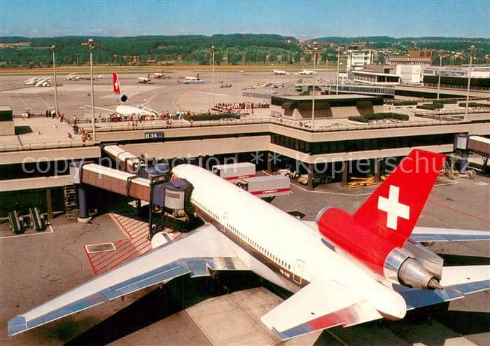 Flughafen Airport Aeroporto Zuerich – Ansichtskarte