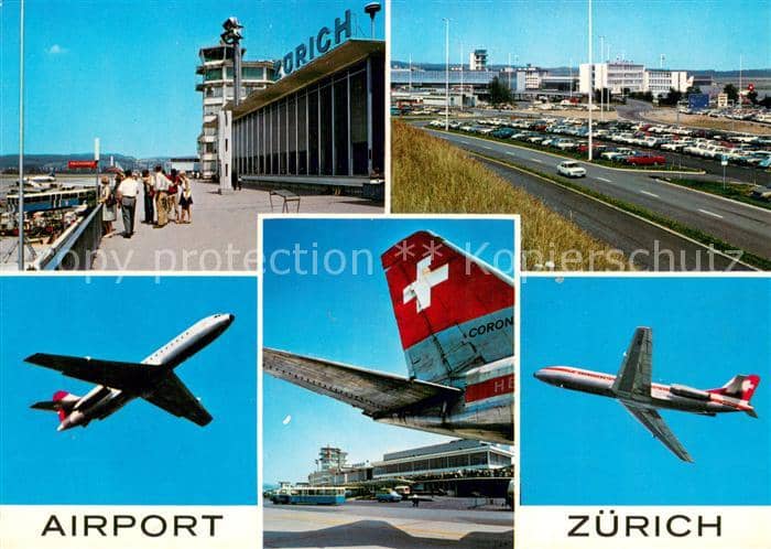 Flughafen Airport Aeroporto Zuerich – Ansichtskarte