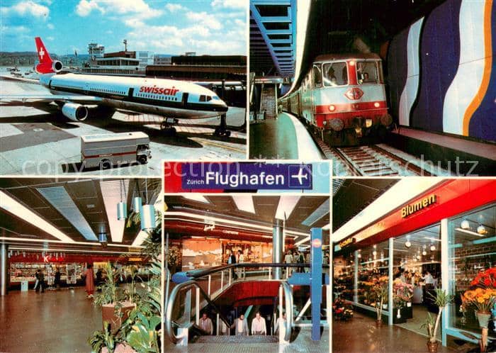 Flughafen Airport Aeroporto Zuerich – Ansichtskarte