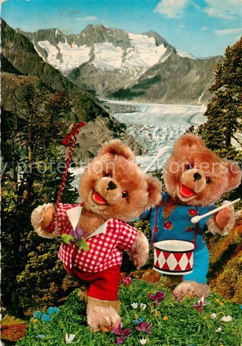Teddy Teddybaer Teddy-bear Reise durch die Schweiz – Ansichtskarte