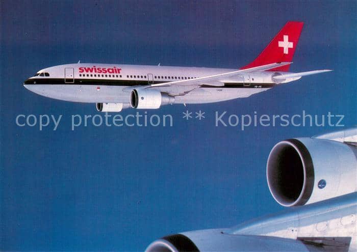 Flugzeuge Zivil swissair Airbus A 310 221 – Ansichtskarte
