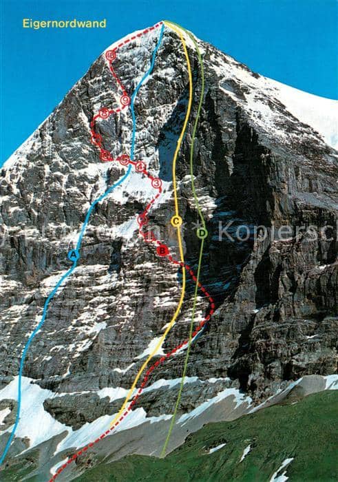 Bergsteigen Klettern Eigenordwand – Ansichtskarte