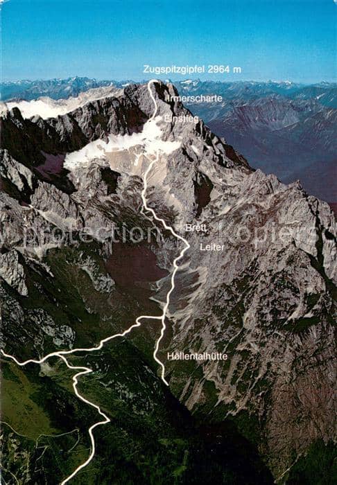 Bergsteigen Klettern Zugspitzgipfel – Ansichtskarte