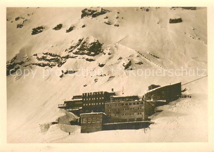 Zugspitzbahn Blick auf Sporthotel Schneefernerhaus – Ansichtskarte