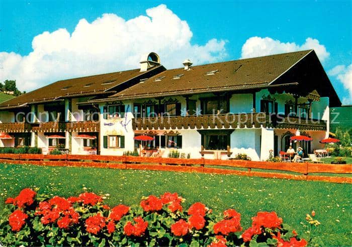 Wallgau Garmisch-Partenkirchen Bayern Gaestehaus Alpenrose Appartementhaus – Ansichtskarte Wallgau