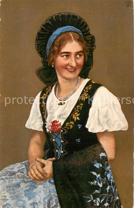 Trachten Schweiz Tracht aus Zuericher-Oberland – Ansichtskarte