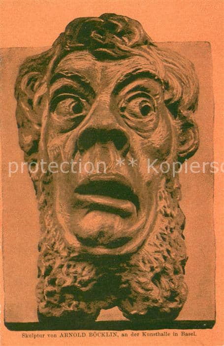 Boecklin Arnold Boecklin Skulptur vo Arnold Boecklin Kunsthalle Basel – Ansichtskarte