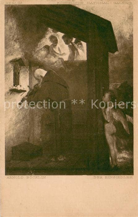 Boecklin Arnold Boecklin Der Einsidler – Ansichtskarte