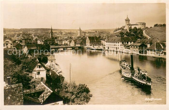 Dampfer Seitenrad Schaffhausen – Ansichtskarte