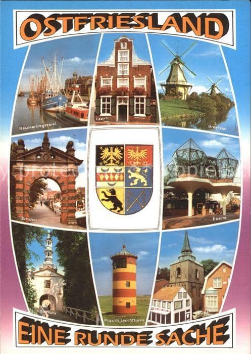 Ostfriesland Neuharlingersiel Emden Esens Leer Leuch – Ansichtskarte