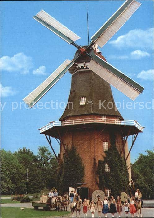 Ostfriesland Mühle Spetzerfehn Gedicht – Ansichtskarte
