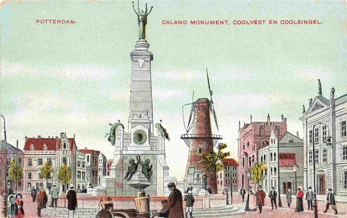 ROTTERDAM  NL Caland Monument Coolvest en Coolsingel Feldpost – Ansichtskarte Rotterdam