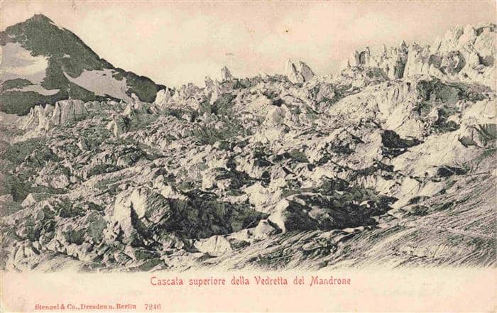 Vedretta del Mandrone Edolo Lombardia IT Cascata superiore – Ansichtskarte