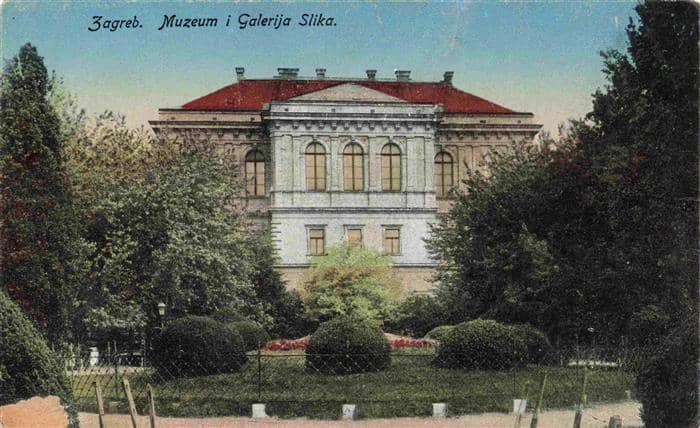 Zagreb Agram Croatia Muzeum i Galerija Slika – Ansichtskarte Zagreb