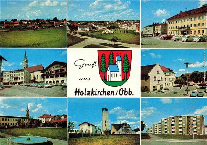 Holzkirchen Oberbayern Panorama Orts und Teilansichten – Ansichtskarte Holzkirchen