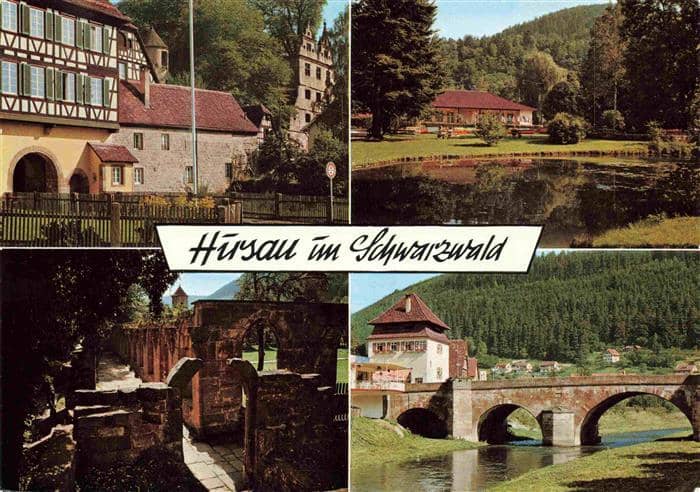 Hirsau Teilansichten Klosterruine Bruecke – Ansichtskarte Hirsau