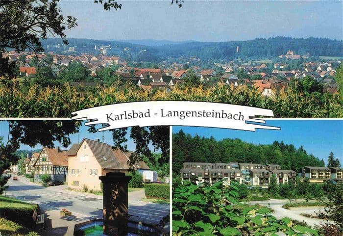 Langensteinbach Karlsbad Karlsruhe BW Panorama Ortsmotiv Klinikum – Ansichtskarte Langensteinbach