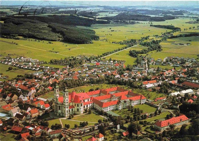 Ottobeuren Basilika Ottobeuren Fliegeraufnahme – Ansichtskarte Ottobeuren