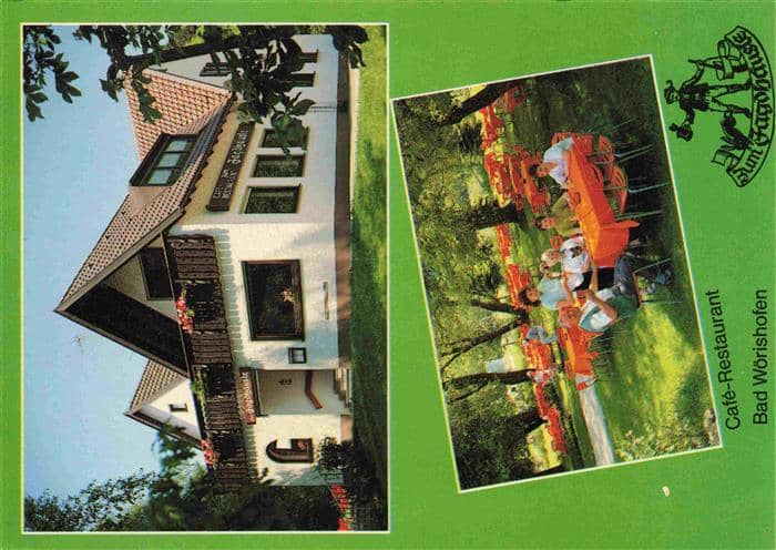BAD WoeRISHOFEN Cafe Restaurant Zum Jaegerhaeusle Freiterrasse – Ansichtskarte Bad Wörishofen