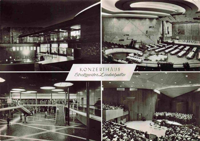 STUTTGART  CITY Konzerthaus Stuttgarter Liederhalle Teilansichten – Ansichtskarte Stuttgart