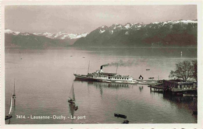 Schiffe Ships Navires Lausanne Ouchy Le port – Ansichtskarte