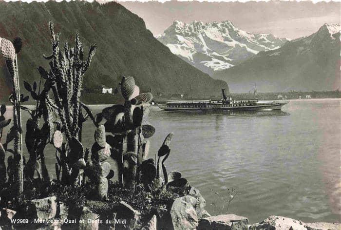 Schiffe Ships Navires Montreaux Quai Dents Midi – Ansichtskarte