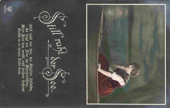 Foto HB Nr. 7663-1 Still ruht der See Frau – Ansichtskarte